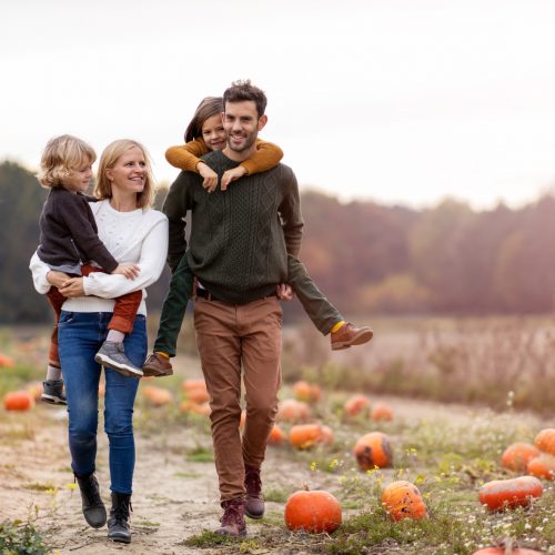 Herbstbild Familie