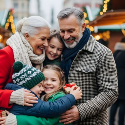 Familie Weihnachtsmarkt
